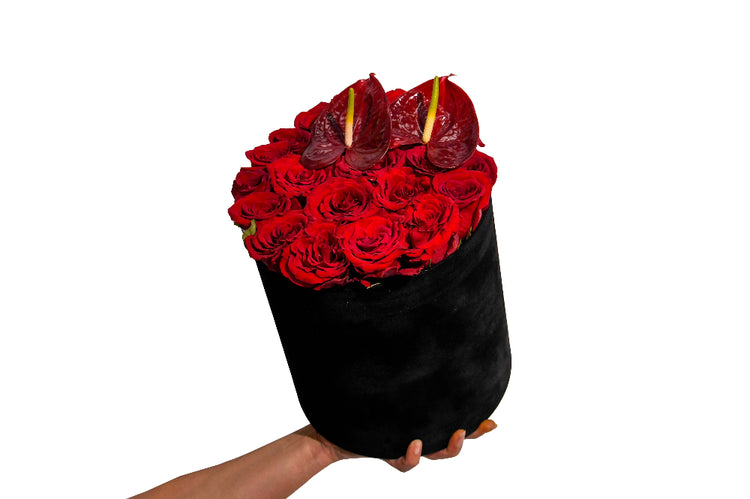 Roses Anthurium Vase