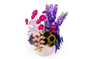 Ceramic Vase Mixed Flowers 