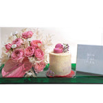 Red velvet cake acrylic with nostalgia choco box