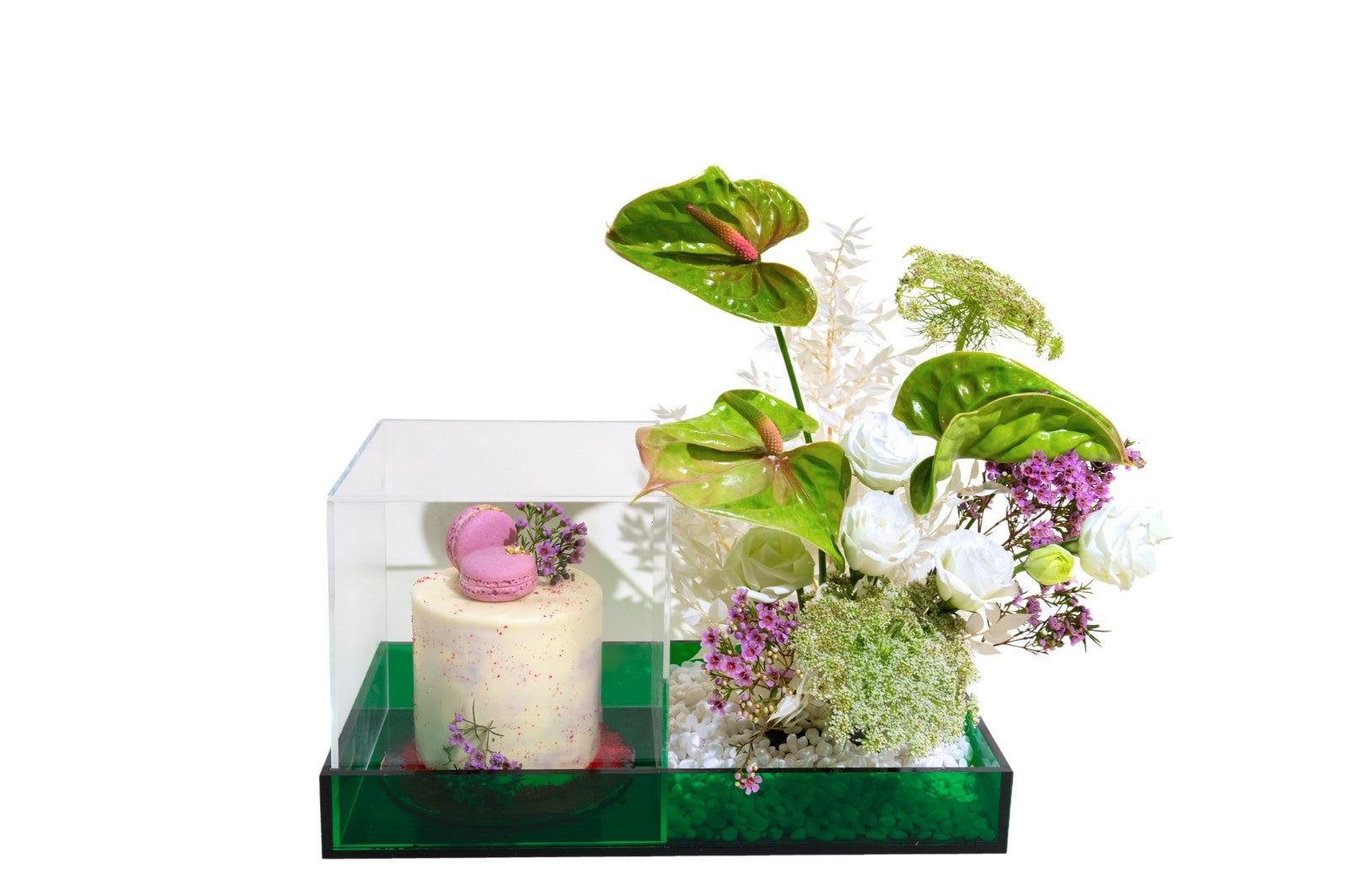 Red velvet cake with green acrylic | Premium Flowers Delivery | TBL